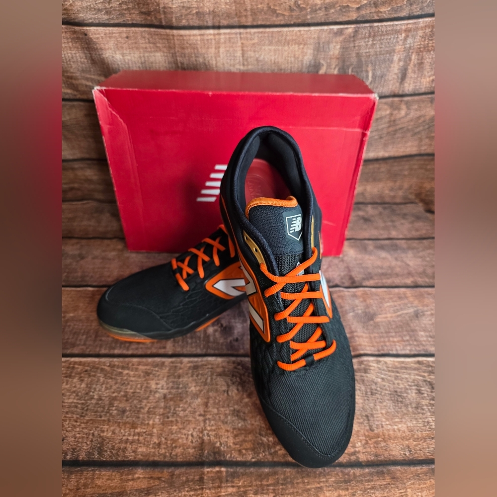 New Balance Men's 3000v4 Metal Baseball Cleats Size 16W Black/Orange NIB